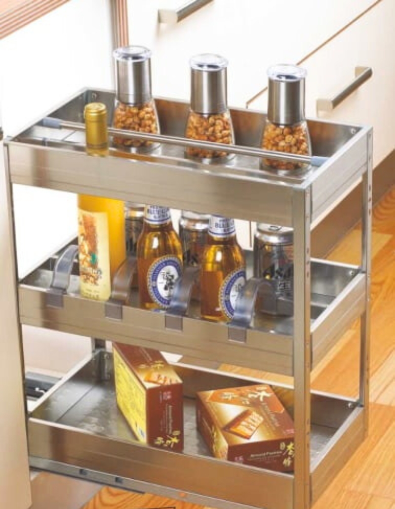 MULTIVVE-Satin Bottle Pullout 3 Shelves