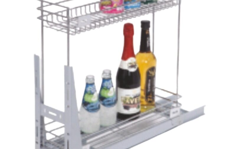 Multivve-Bottle Pullout With Base (2 Shelf)